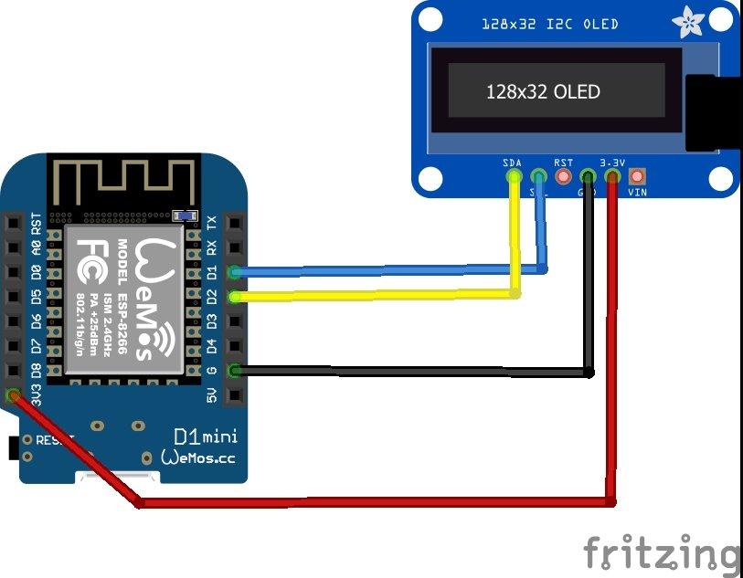 Esp66 And 128 X 32 Oled Example Get Micros