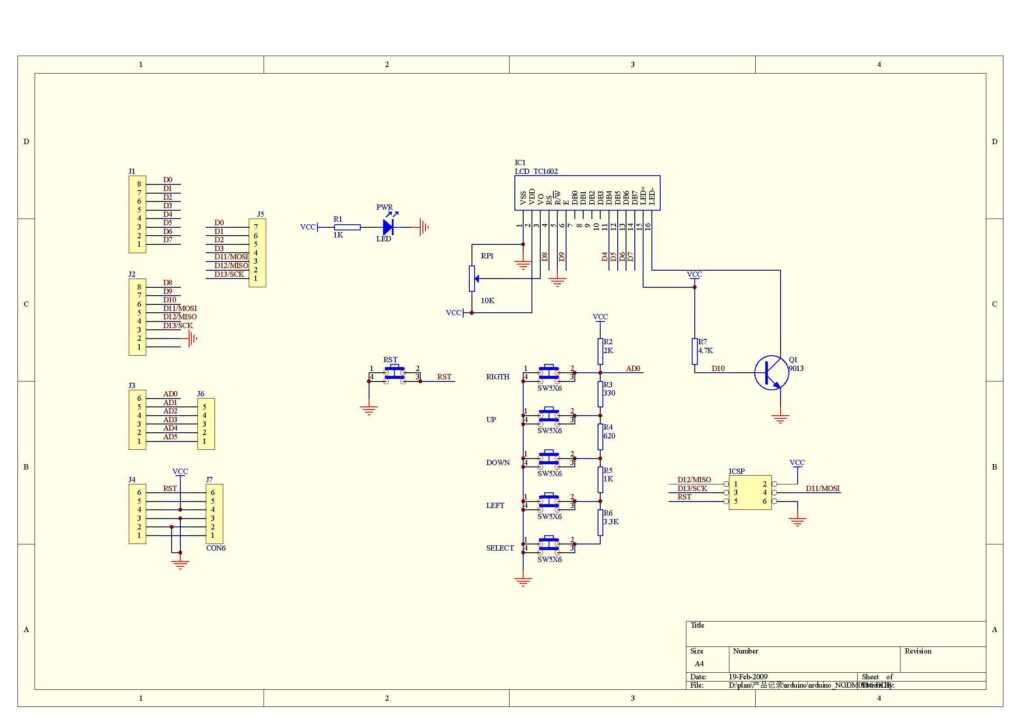 Atmega16 and arduino lcd keypad shield